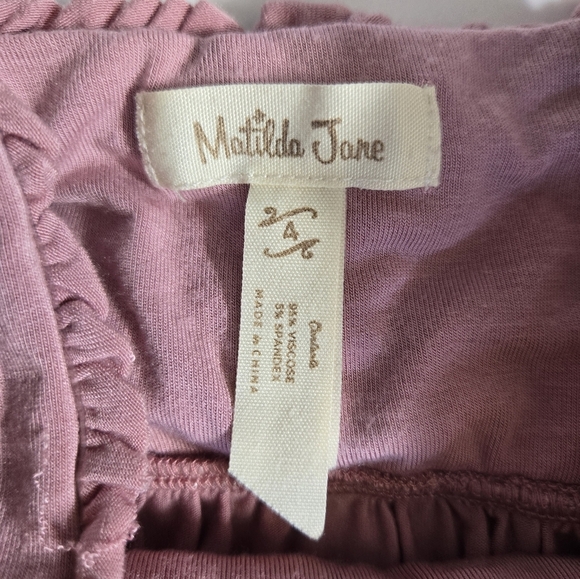 Matilda Jane Mauve Pink Dune Buggy Emilia Dress blue buttons size 4 - Picture 5 of 5